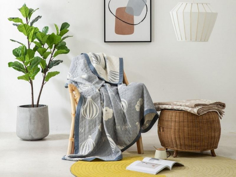 Покрывало тонкое двухстороннее из хлопка SAILID H-51-3 200х230