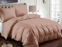 Постельное белье из микросатина TANGO бежевый зигзаг 50х70 (1шт), 70х70 (1шт) 1,5-спальное