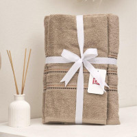 Набор полотенец махровых TAC ELEGANCE COFFEE кофе 50х90, 70х140