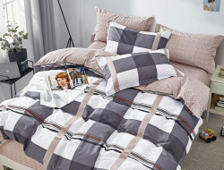 Постельное белье из твила TANGO квадри 50х70 (2шт) 2-спальное