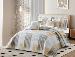 Покрывало с наволочками тонкое из полисатина TANGO LAFAYETTE полосы 220х240