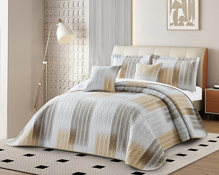 Покрывало с наволочками тонкое из полисатина TANGO LAFAYETTE полосы 220х240