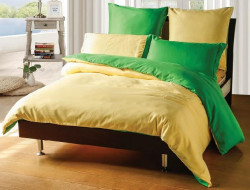 Постельное белье двухстороннее из полисатина ROSETE S-14 2-спальное