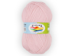 Пряжа ALPINA VERA №43 бледно-розовая 55% акрил, 45% хлопок 5 шт х 100 гр, 280 м +/- 15 м