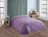 Плед из хлопка махровый KARVEN P962 CORNELY V12 фиолетовый 160х220