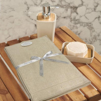 Набор кухонных полотенец махровых хлопковых KARVEN HM771 PETEK BORDUR DUZ bej 30х50 (6шт)