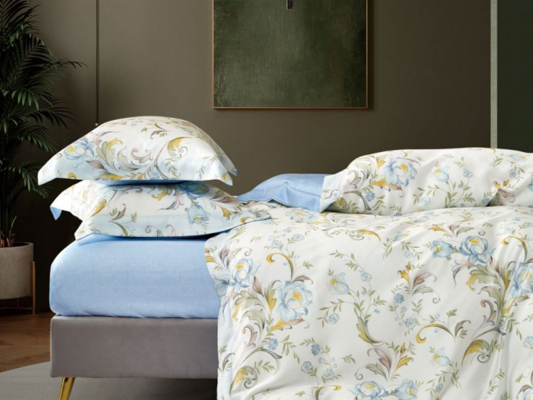 Постельное белье из тенсела люкс ASABELLA 2129-6 50х70 (2шт) и 70х70 (2шт) евро