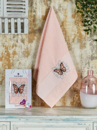 Полотенце махровое KONTES пудра 50х90 в коробке