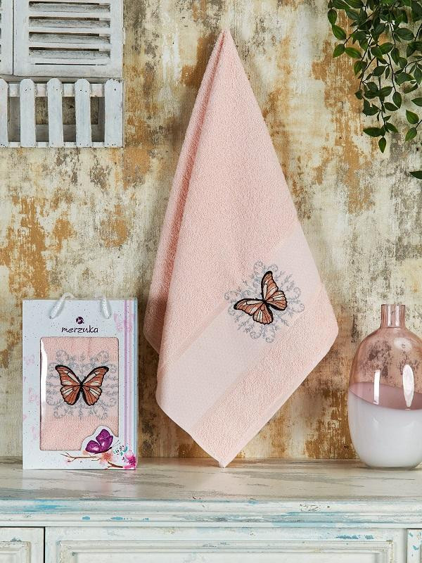 Полотенце махровое KONTES пудра 50х90 в коробке
