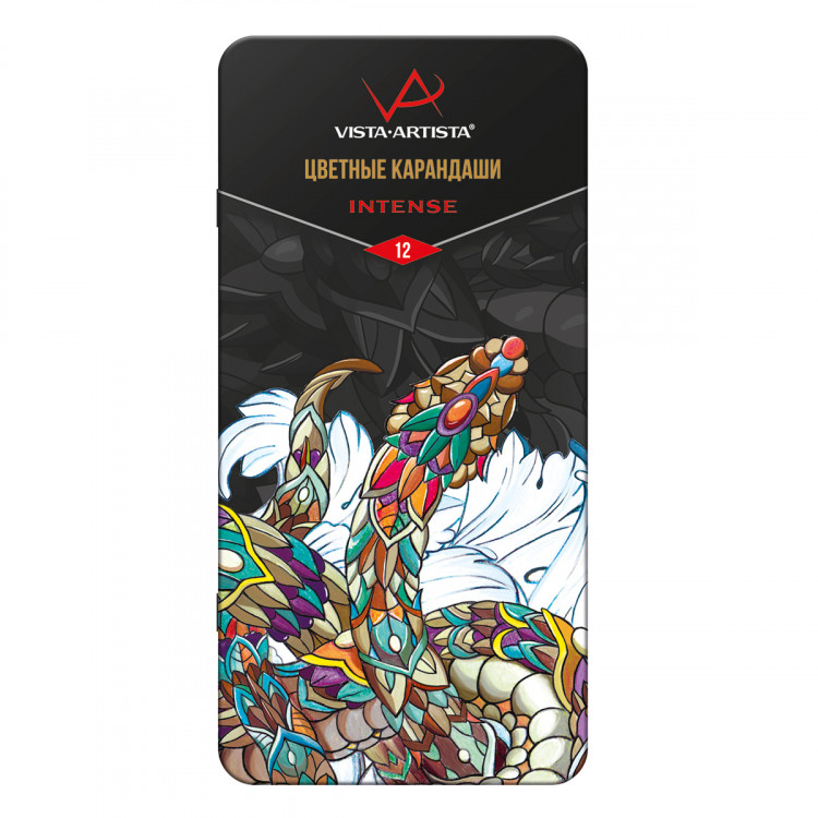 Набор цветных карандашей VISTA-ARTISTA INTENSE VICPM-12 12 цветов в металлическом пенале