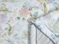 Постельное белье из египетского хлопка Premium с летним одеялом ASABELLA Акварель 50х70 (2шт) 1,5-спальное