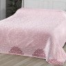 Простыня махровая жаккардовая KARNA OTTOMAN розовая 160х220