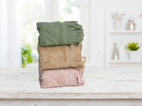 Набор кухонных полотенец махровых хлопковых с бахромой KARVEN HM725 HITIT V1 30х50 (3шт)