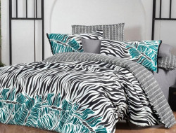 Постельное белье из поплина SAREV FANCY N193 DANIO V1-SIYAH 50х70 (1шт) 1,5-спальное