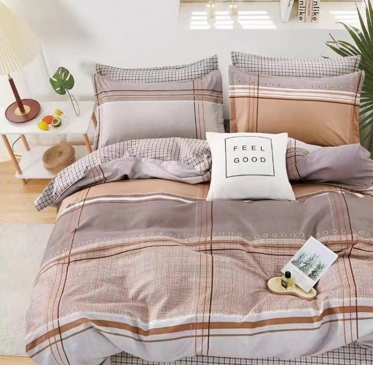 Постельное белье из сатина АЛЬВИТЕК клетка айро семейное