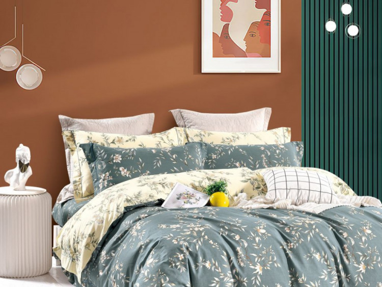 Постельное белье из сатина ASABELLA 1848-6 50х70 (2шт) и 70х70 (2шт) евро