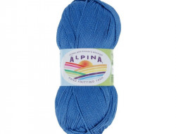 Пряжа ALPINA HOLLY №322 синяя 100% мерсеризованный хлопок 10 шт х 50 гр, 200 м +/- 10 м