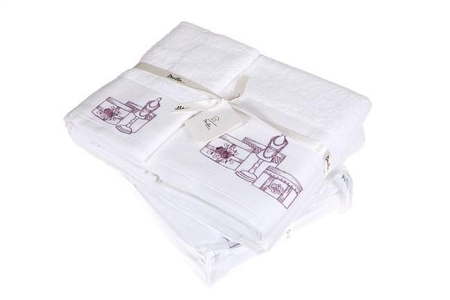 Комплект бамбуковых полотенец DEVILLA 03544 ОТ КУТЮР белый (3шт)