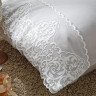 Постельное белье из египетского хлопка с кружевом ASABELLA 733-4 50х70 (2шт) евро