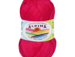 Пряжа ALPINA SATI №175 малиновая 100% мерсеризованный хлопок 10 шт х 50 гр, 170 м +/- 10 м