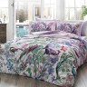 Постельное белье из сатина TAC DELUX PREMIUM DIGITAL GALENA лиловое евро