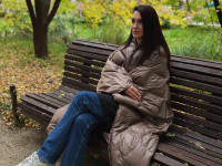 Дорожный плед-пончо пуховый GERMAN GRASS Travel Cape Plaid Grass Beige 130х170