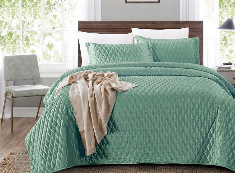 Покрывало с наволочками тонкое велюровое TANGO ARABESQUE ARA-04 240х260