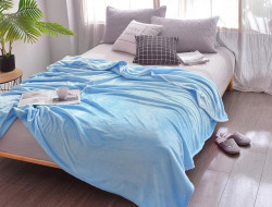 Плед однотонный из микрофибры TANGO ALLEGRIA AL-01 голубой 150х200