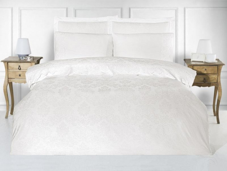 Постельное белье из жаккарда с кружевом KARVEN N166-J3-V1 50х70 (4шт)