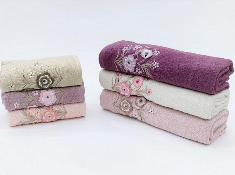 Набор полотенец махровых хлопковых KARVEN H3130 3D 50х90 (6шт)