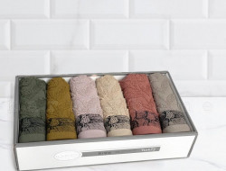 Набор кухонных полотенец махровых хлопковых KARVEN HM720 BEGONYA 30х50 (6шт)