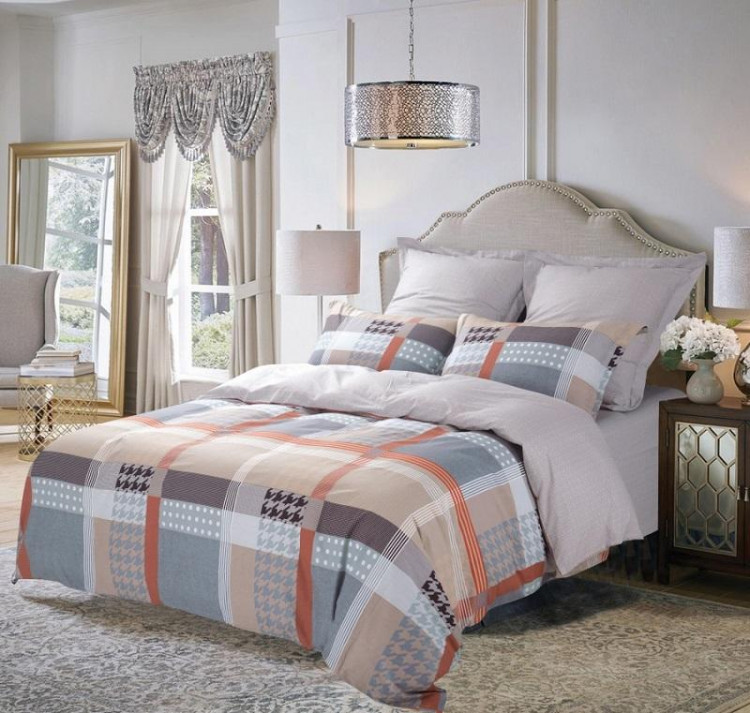 Постельное белье из печатного сатина SAILID B-207-4 семейное