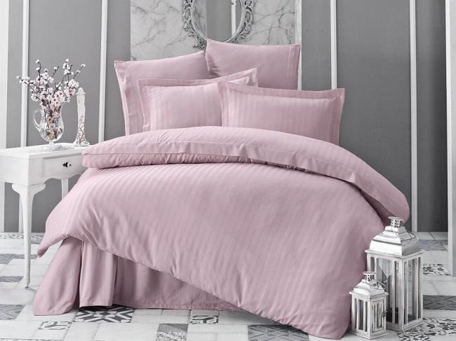 Постельное белье из бамбука KARNA PERLA пудра евро