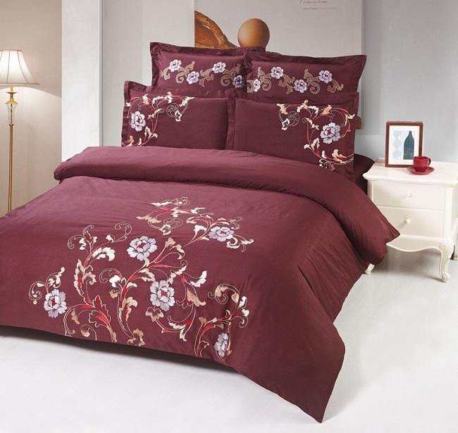 Постельное белье из супер-сатина KINGSILK ЦВЕТЫ евро