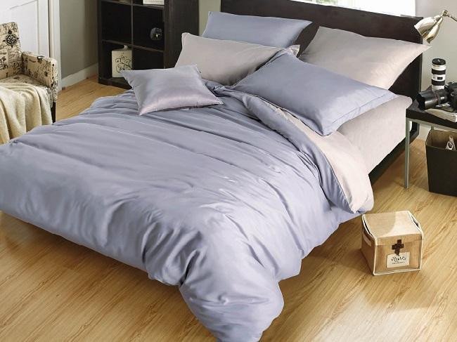 Постельное белье двухстороннее из полисатина ROSETE S-7 1,5-спальное