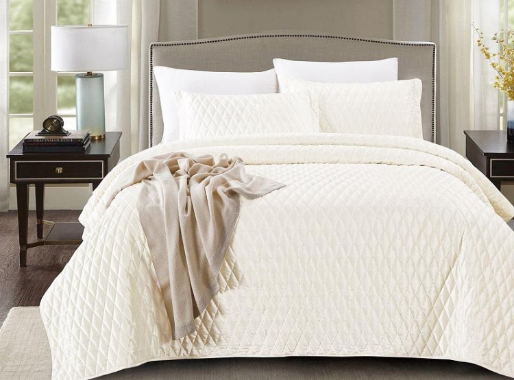 Покрывало с наволочками тонкое велюровое TANGO ARABESQUE ARA-05 240х260