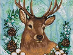 Кристальная (алмазная) мозаика ФРЕЯ ALVK-93 Праздничный олень