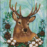 Кристальная (алмазная) мозаика ФРЕЯ ALVK-93 Праздничный олень