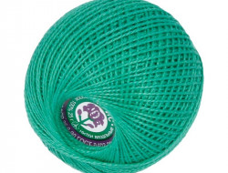 Пряжа СПБ ИРИС №3906 зеленая 100% мерсеризованный хлопок 20 шт х 25 гр, 150 м