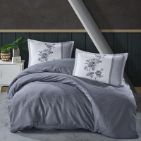 Постельное белье из DELUXE ранфорса KARVEN N029 SUAVE BLUE V-1 50х70 (4шт) евро