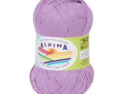 Пряжа ALPINA SATI №170 сиреневая 100% мерсеризованный хлопок 10 шт х 50 гр, 170 м +/- 10 м