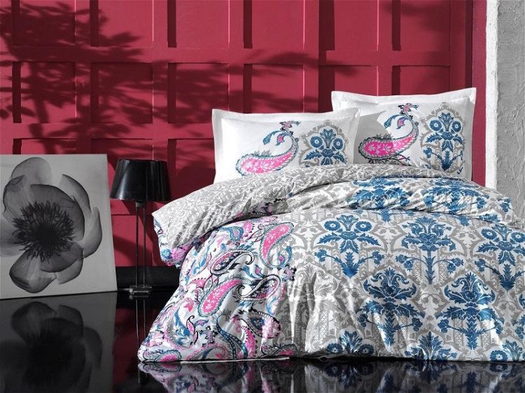 Постельное белье ALTINBASAK RANFORCE NEON LIDYA синее 50х70 (2шт) евро