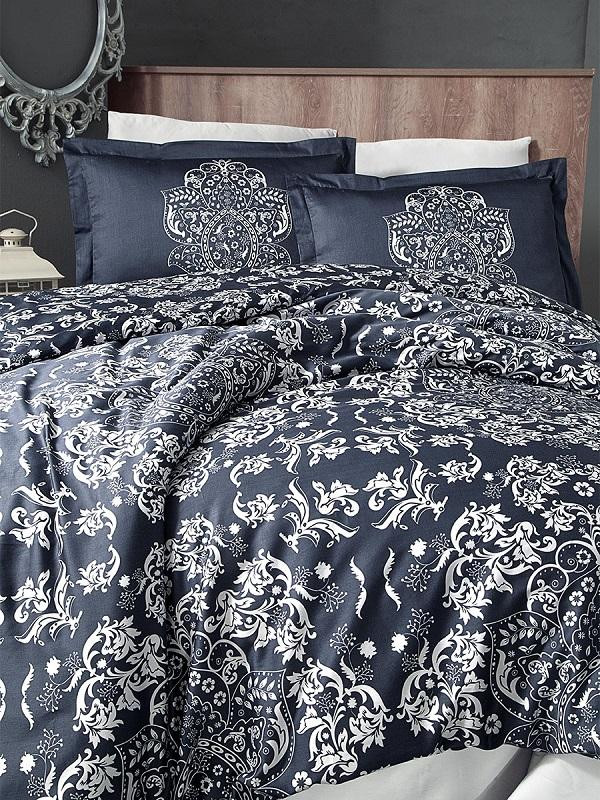 Постельное белье из Deluxe сатина ALTINBASAK BENIGNA антрацит евро