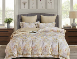 Постельное белье из фланели-люкс ASABELLA Цветочное поле 50х70 (2шт) и 70х70 (2шт) евро