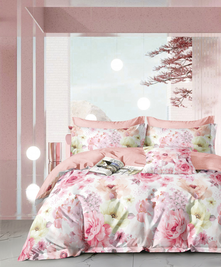 Постельное белье из твил-сатина в ПВХ TANGO блум 50х70 (2шт) евро