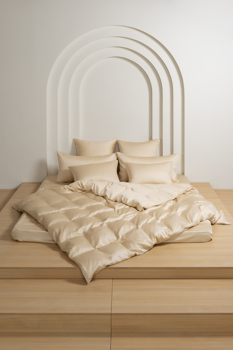 Постельное белье с простыней на резинке 160х200 GERMAN GRASS VANILLA BRILLIANT GRASS 50х70 (2шт), 70х70 (2шт) семейное