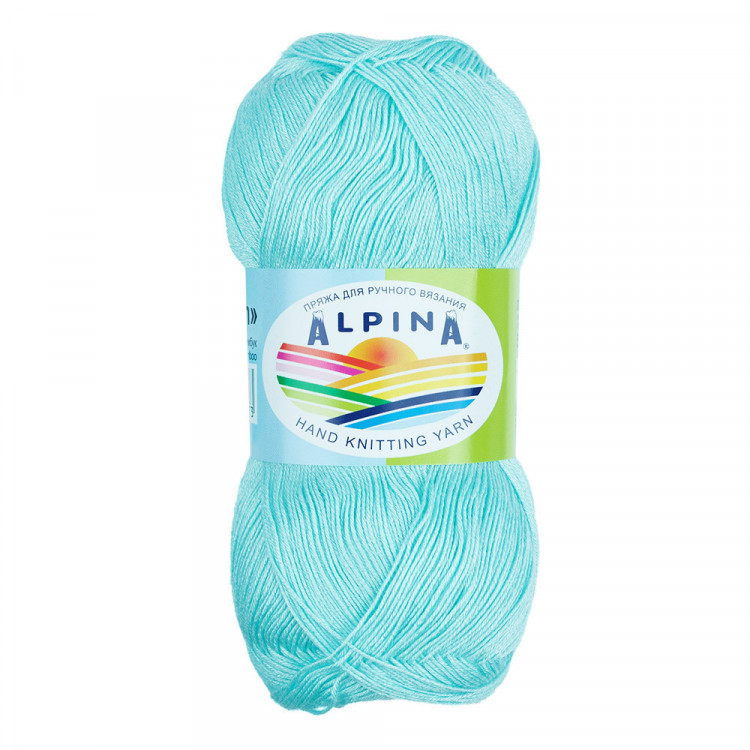 Пряжа ALPINA VIVEN №21 светло-бирюзовая 100% бамбук 10 шт х 50 гр, 405 м +/- 15 м