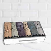 Набор кухонных полотенец махровых хлопковых KARVEN HM729 MABED CICEGI 30х50 (6шт)