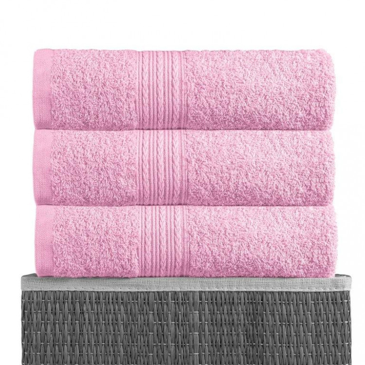 Полотенце махровое BAYRAMALY розовое 40х70