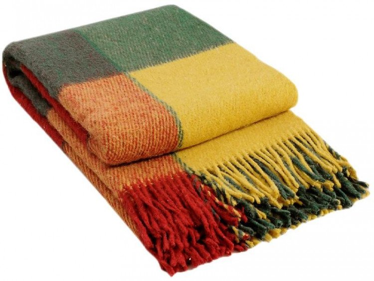 Плед из новозеландской шерсти и полиэстера VLADI ЭЛЬФ 01-08 170х210